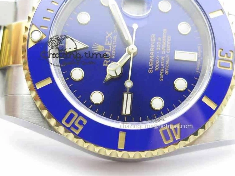 Good Copy Rolex Watches On 1:1 3724 SS Functional Bracelet 116613 Edition JF Blue YG Best SH Dial LB Submariner 0107